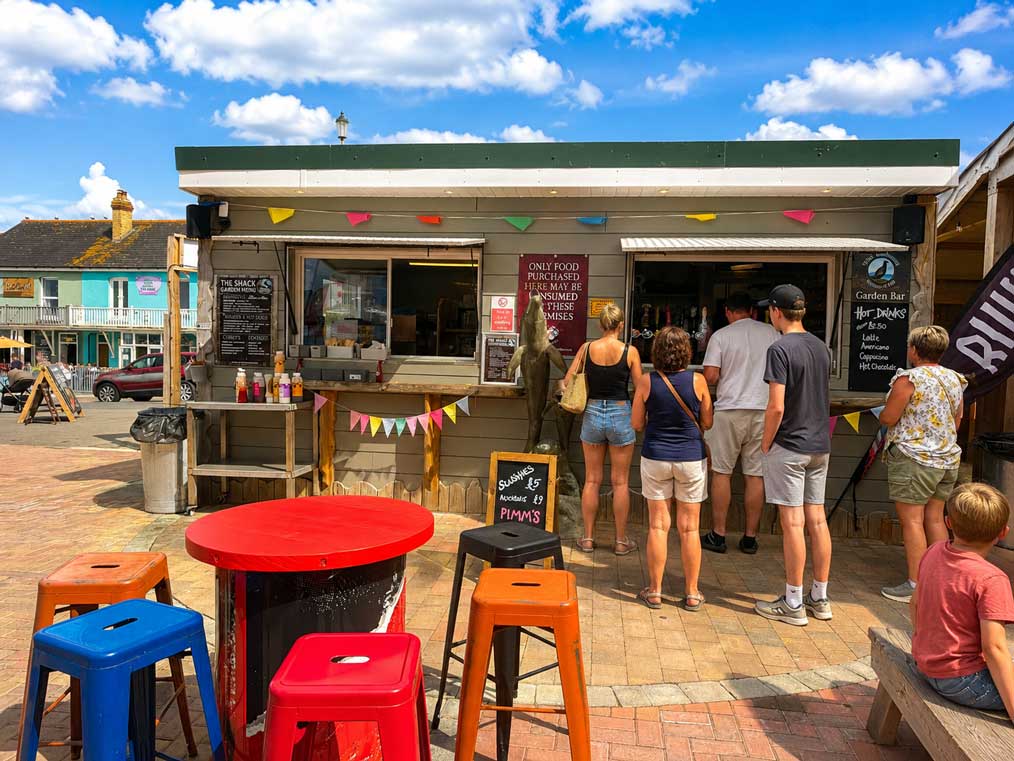 The food shack at The Guillemot Gardens in Westward Ho!