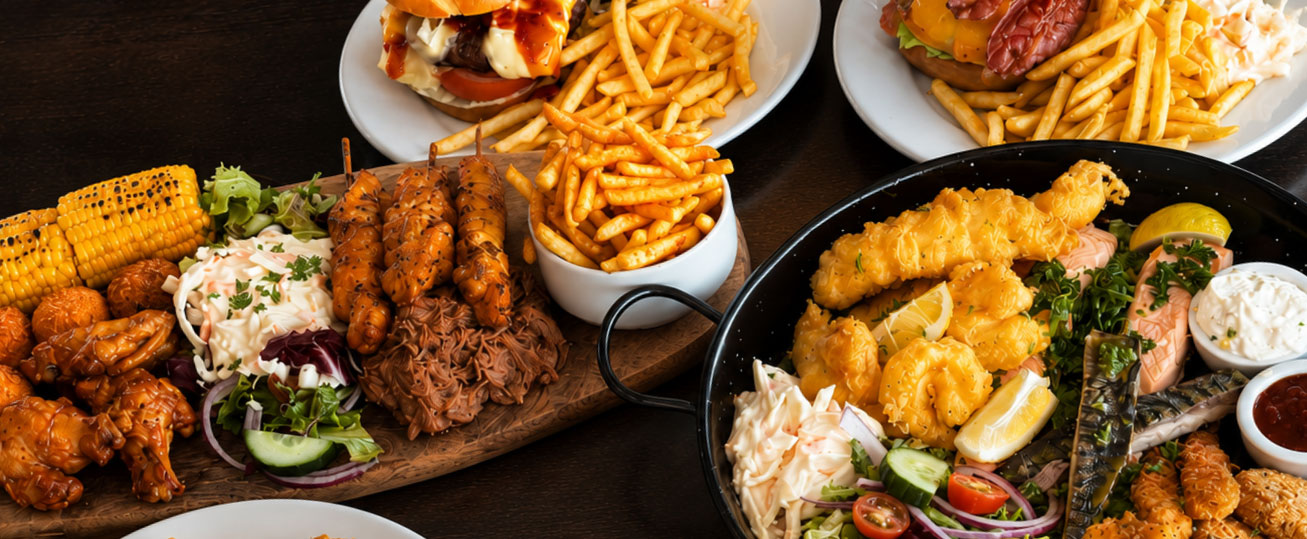 Close up of delcious food options at The Guillemot