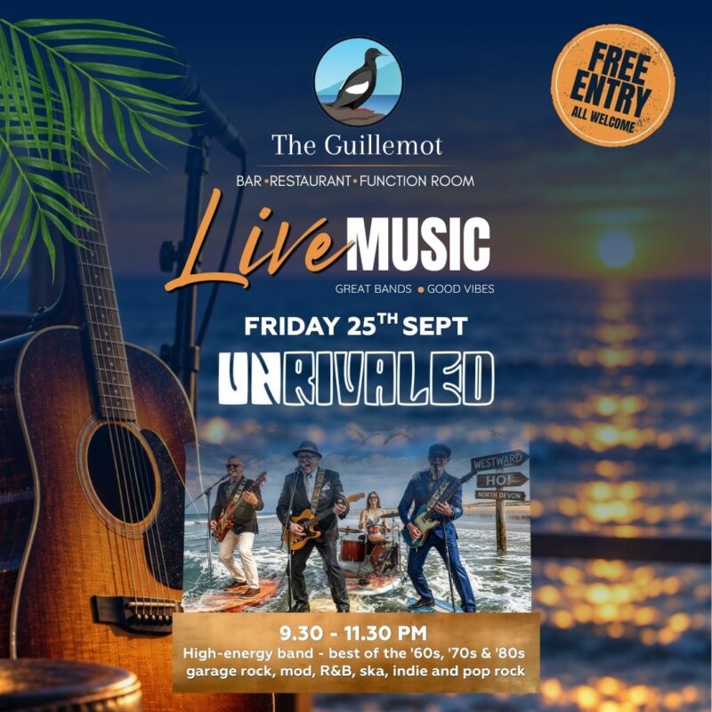 Guillemot Live Music Unrivaled Event 25th Sept