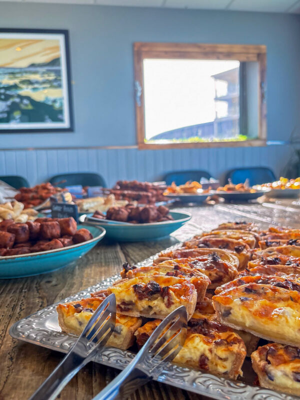 Close up of buffet food from The Gillemot