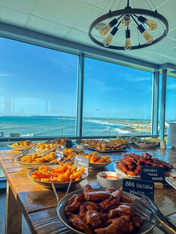 Buffet with a sea view at The Guillemot